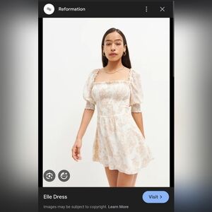 Reformation - Elle Dress - Abalone (Beige/Cream) - Size 2